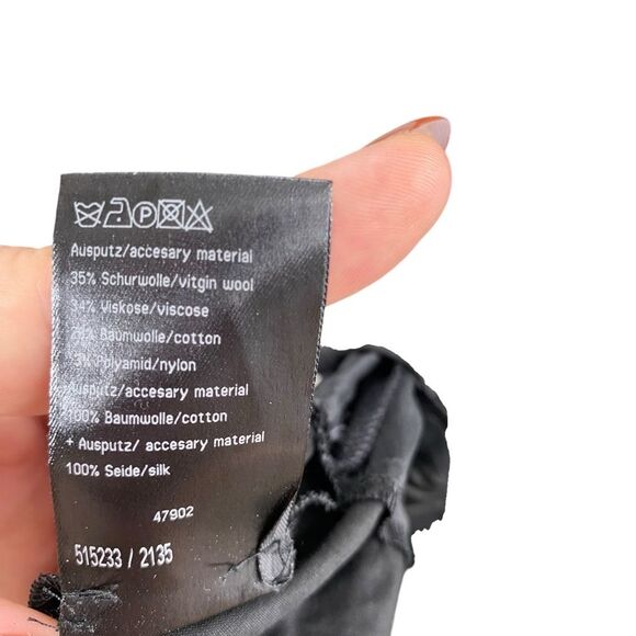 Strenesse Size 6 Black Lace Luxury Cocktail Dress Whimsigoth 100% Silk Victorian - Picture 11 of 11